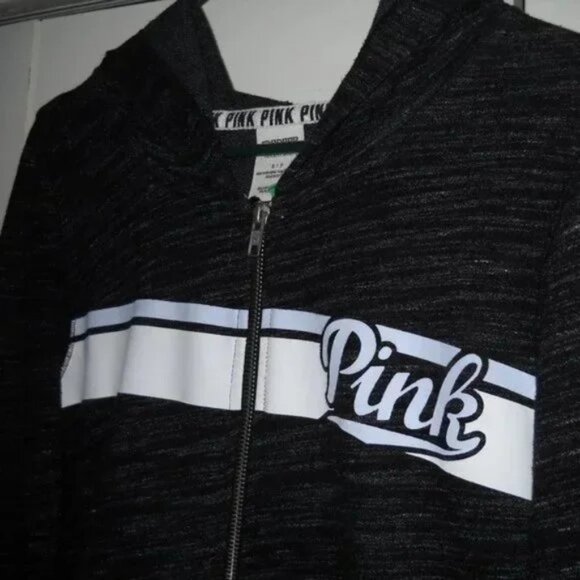 PINK Victoria's Secret Zip Up Hoodie Womens Size S/P - Picture 2 of 4